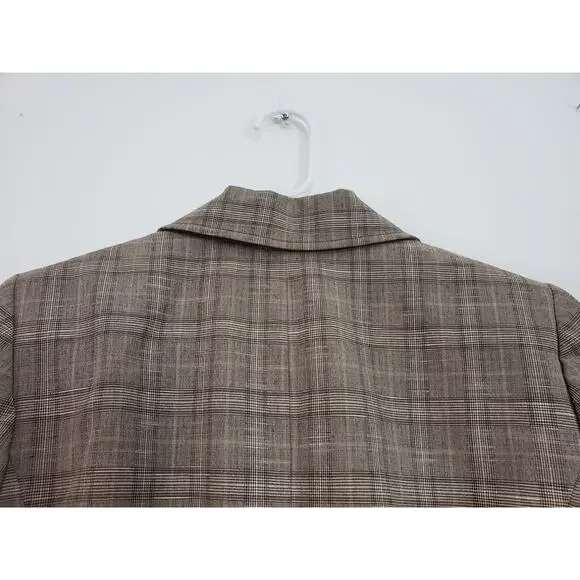 (S5) VTG Isabella De Marco Blazer Womens Size 4 Plaid Stretch Office Siren - Picture 5 of 7
